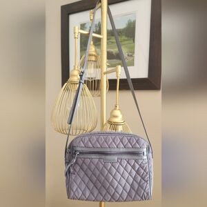 New! Vera Bradley quilted gray crossbody bag!